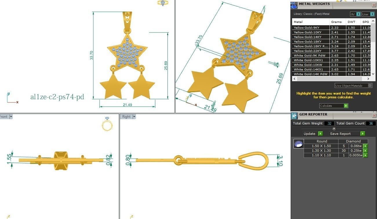 Pendant - PS074 3D print model_4