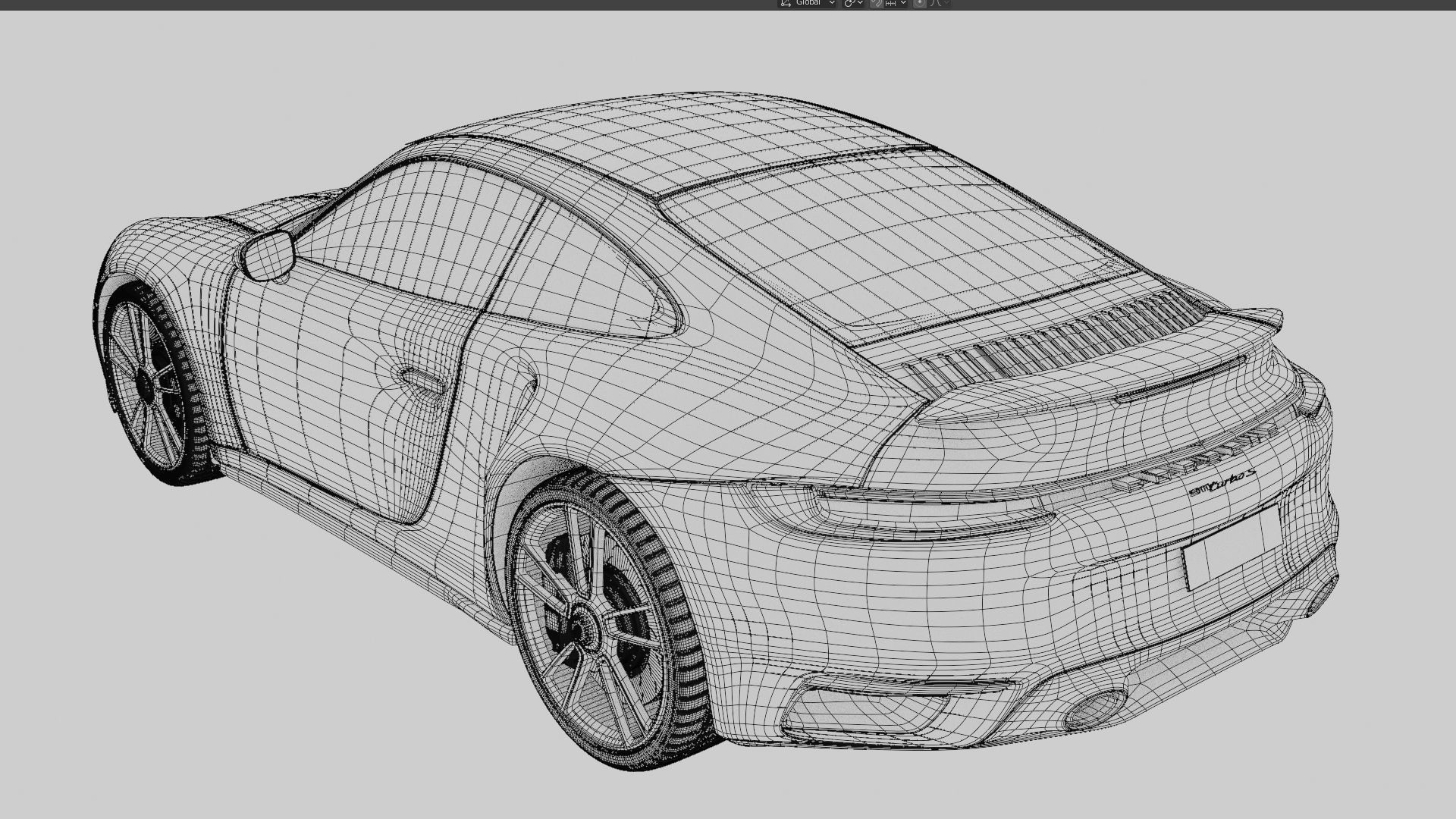 PORSCHE 911 Turbo S  3D model_8