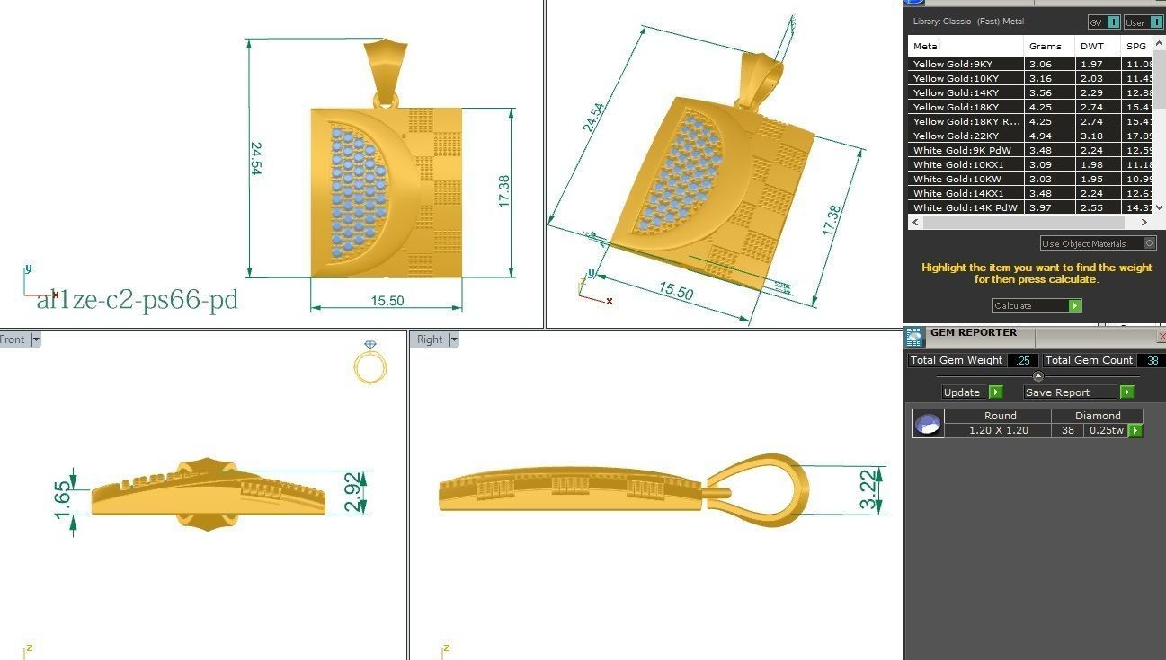 Pendant - PS066 3D print model_4