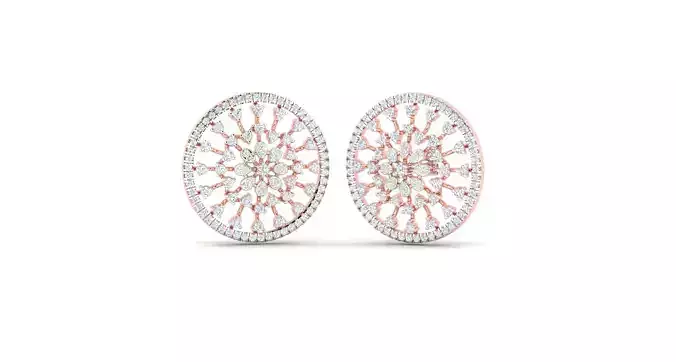 Women Earrings 3dm STL OBJ FBX Renders Details 3D print model