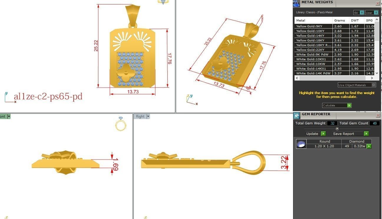 Pendant - PS065 3D print model_4