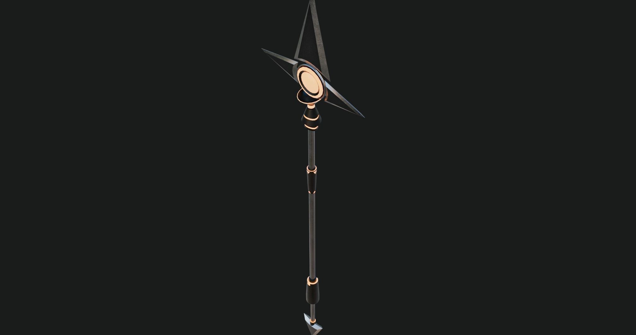 3D Fantasy Spear 03 Glow With PBR Low-poly 3D model_14