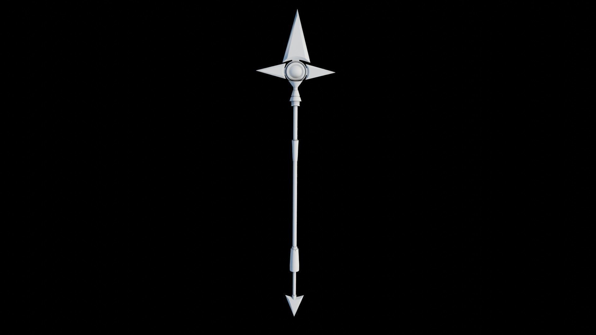 3D Fantasy Spear 03 Glow With PBR Low-poly 3D model_27