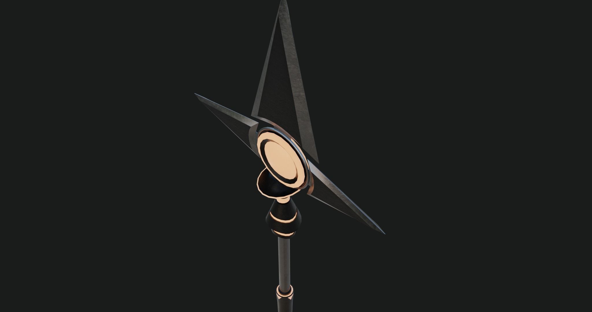 3D Fantasy Spear 03 Glow With PBR Low-poly 3D model_13