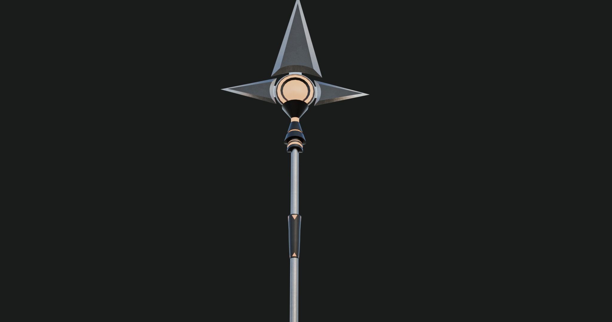 3D Fantasy Spear 03 Glow With PBR Low-poly 3D model_11