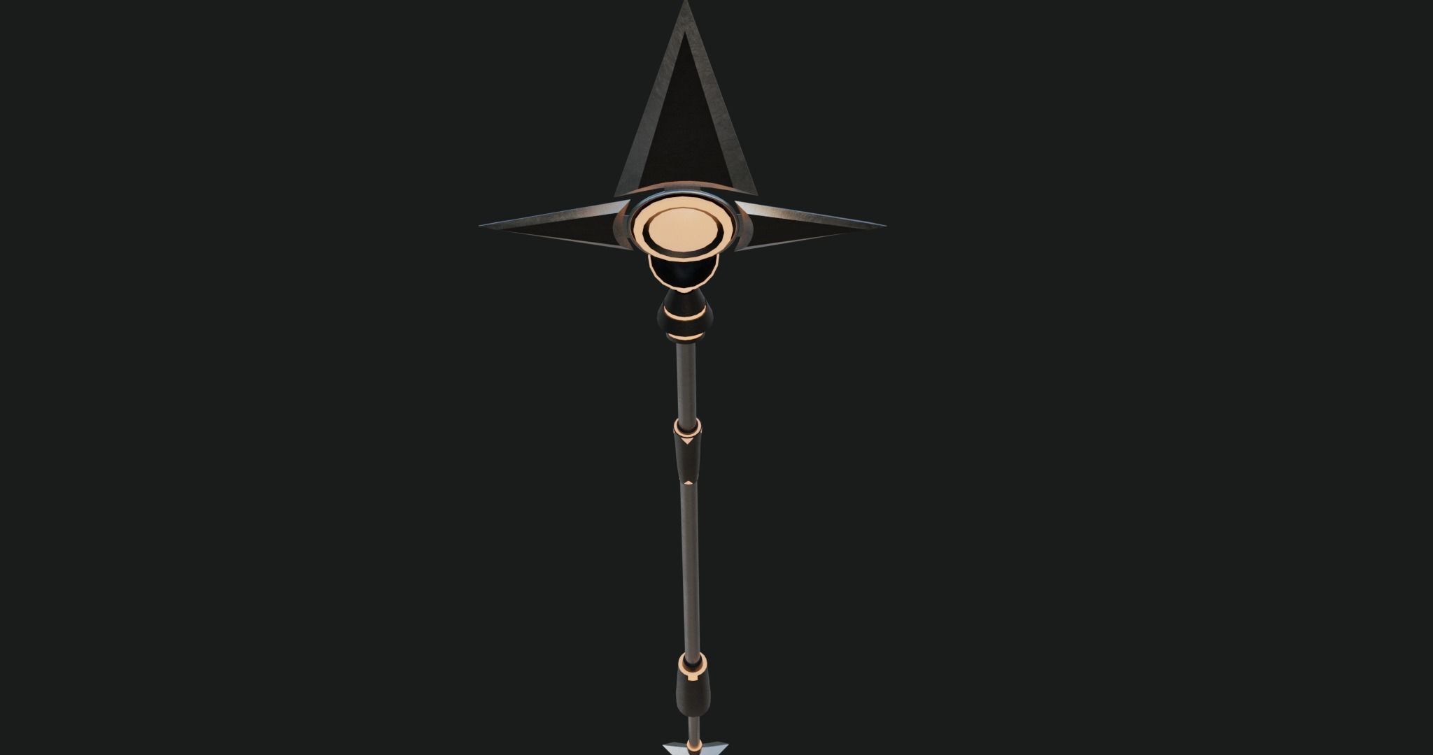 3D Fantasy Spear 03 Glow With PBR Low-poly 3D model_12