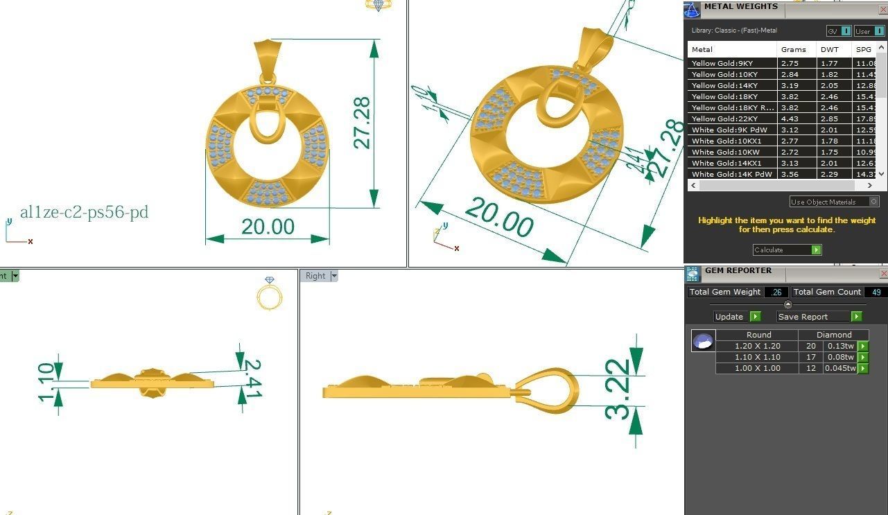 Pendant - PS056 3D print model_4