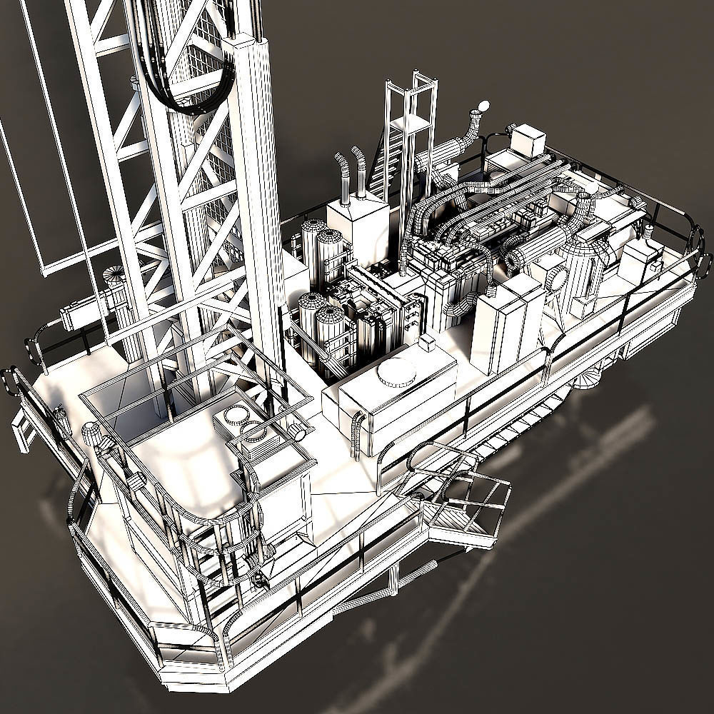 Rotary Drilling Rig 3D model_7