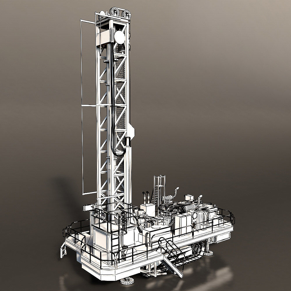 Rotary Drilling Rig 3D model_3