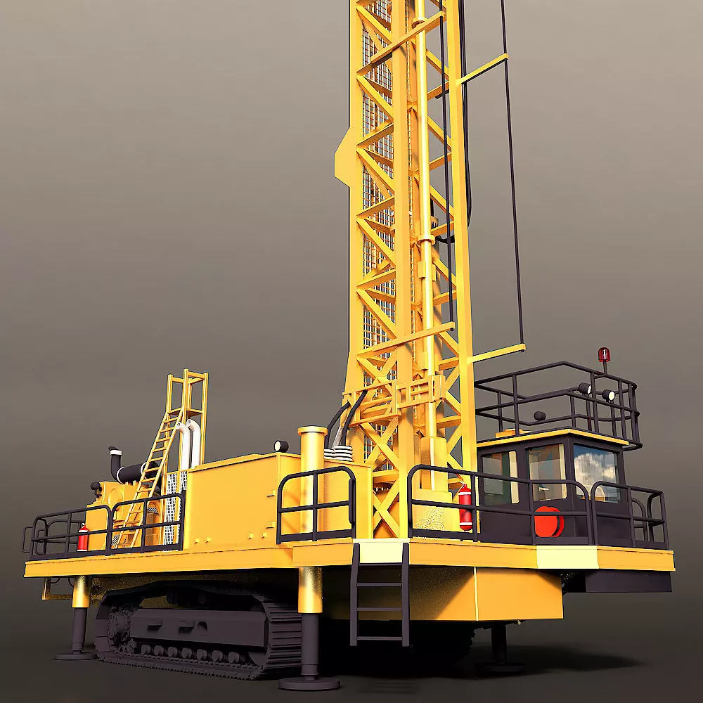 Rotary Drilling Rig 3D model_0