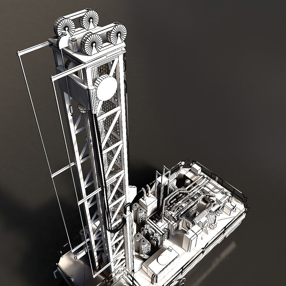 Rotary Drilling Rig 3D model_25