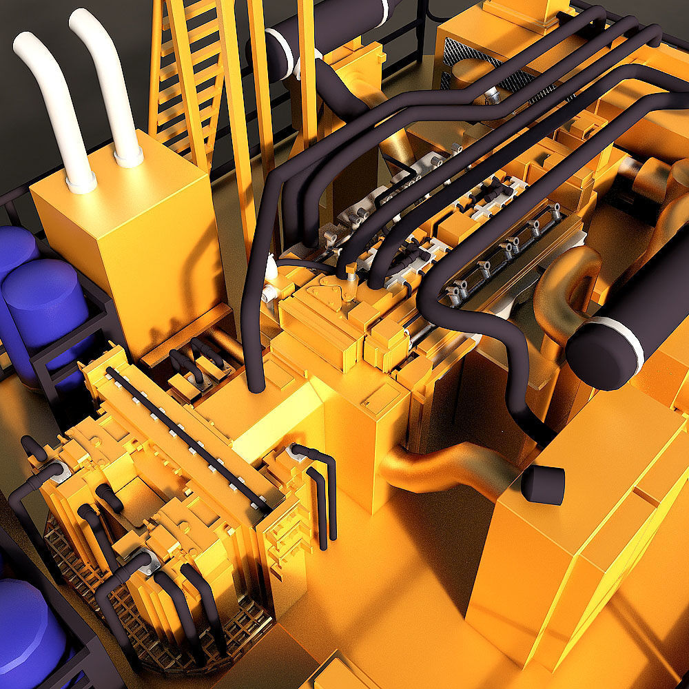 Rotary Drilling Rig 3D model_8