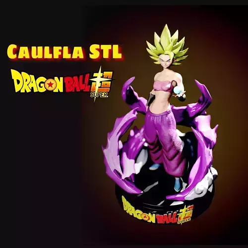 Caulifla STL dragon ball z person statue 3D print model