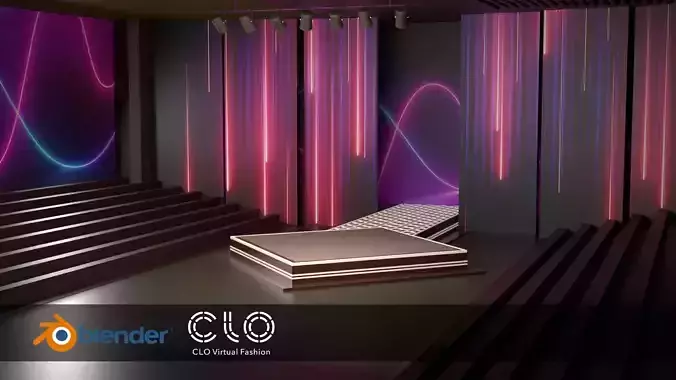 Stage 03 for Blender and CLO 3D 3D model
