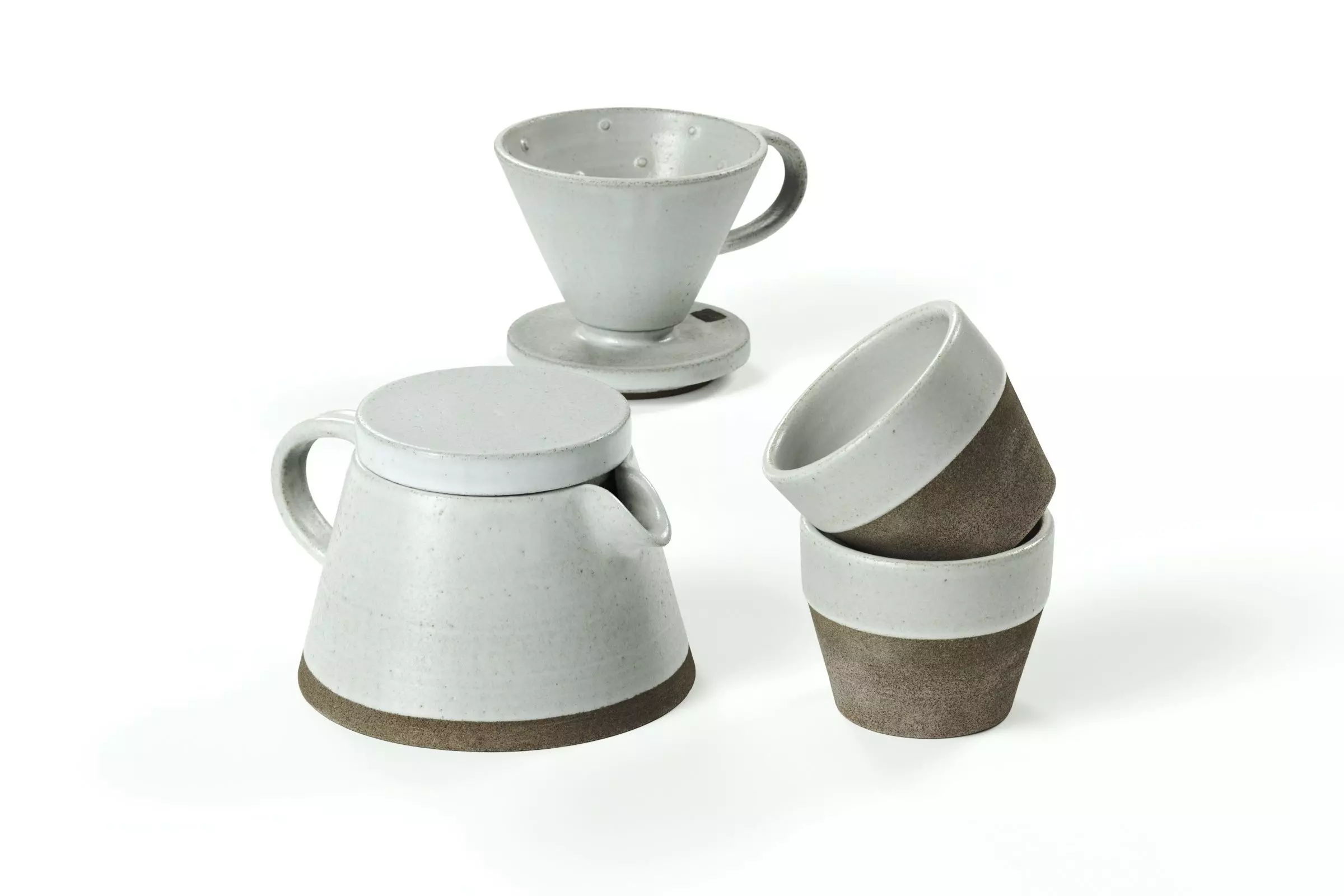 Birdmanshome - Coffee Set 01 - white grey 3D model