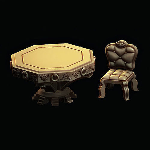 Table chair 3D print model