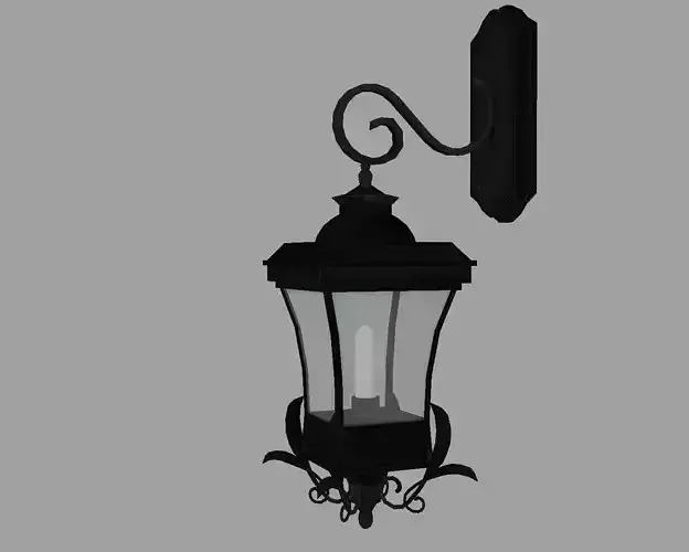vintage lamp01 Low-poly 3D model