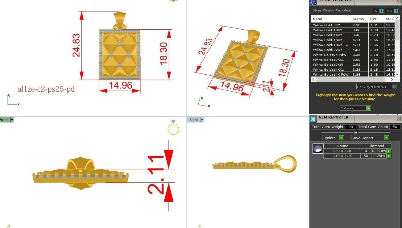 Pendant - PS025 3D print model_5