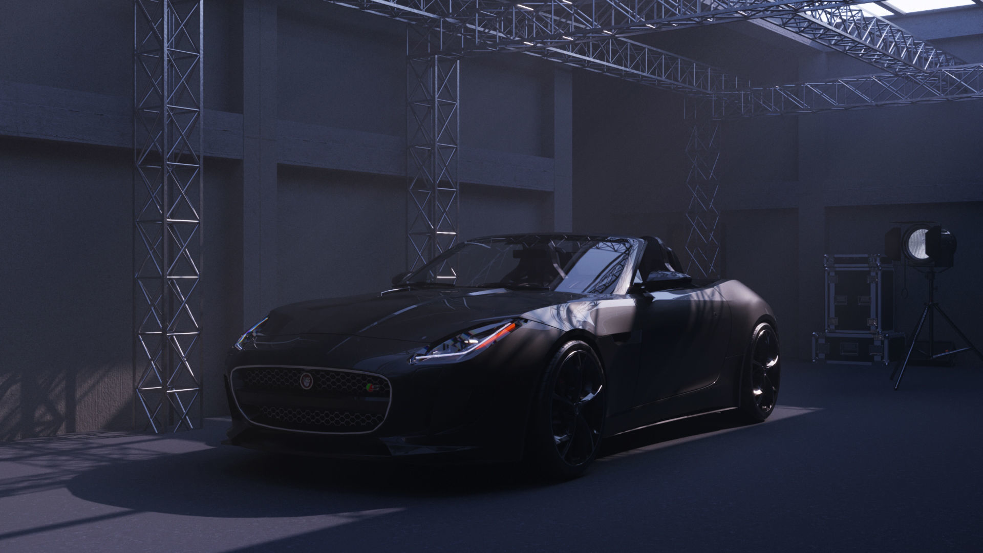 Jaguar xkr sports car 3D model_1