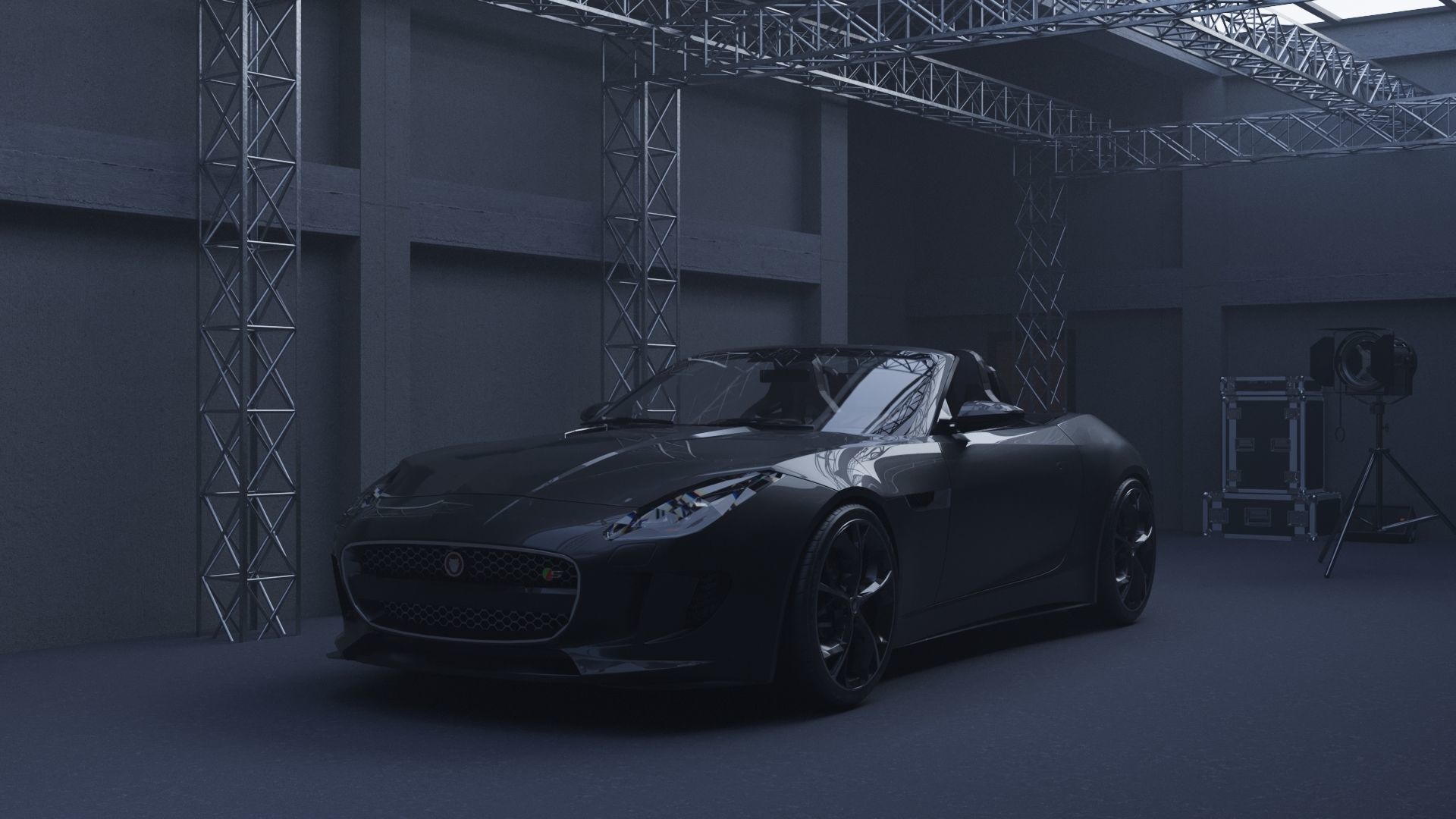 Jaguar xkr sports car 3D model_2