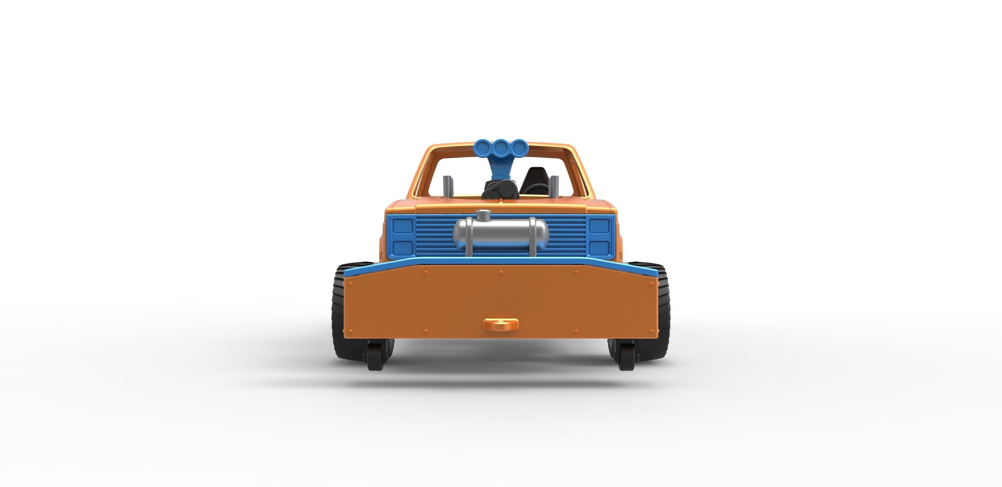 Pulling truck 6wd Scale 1 to 25 3D print model_7