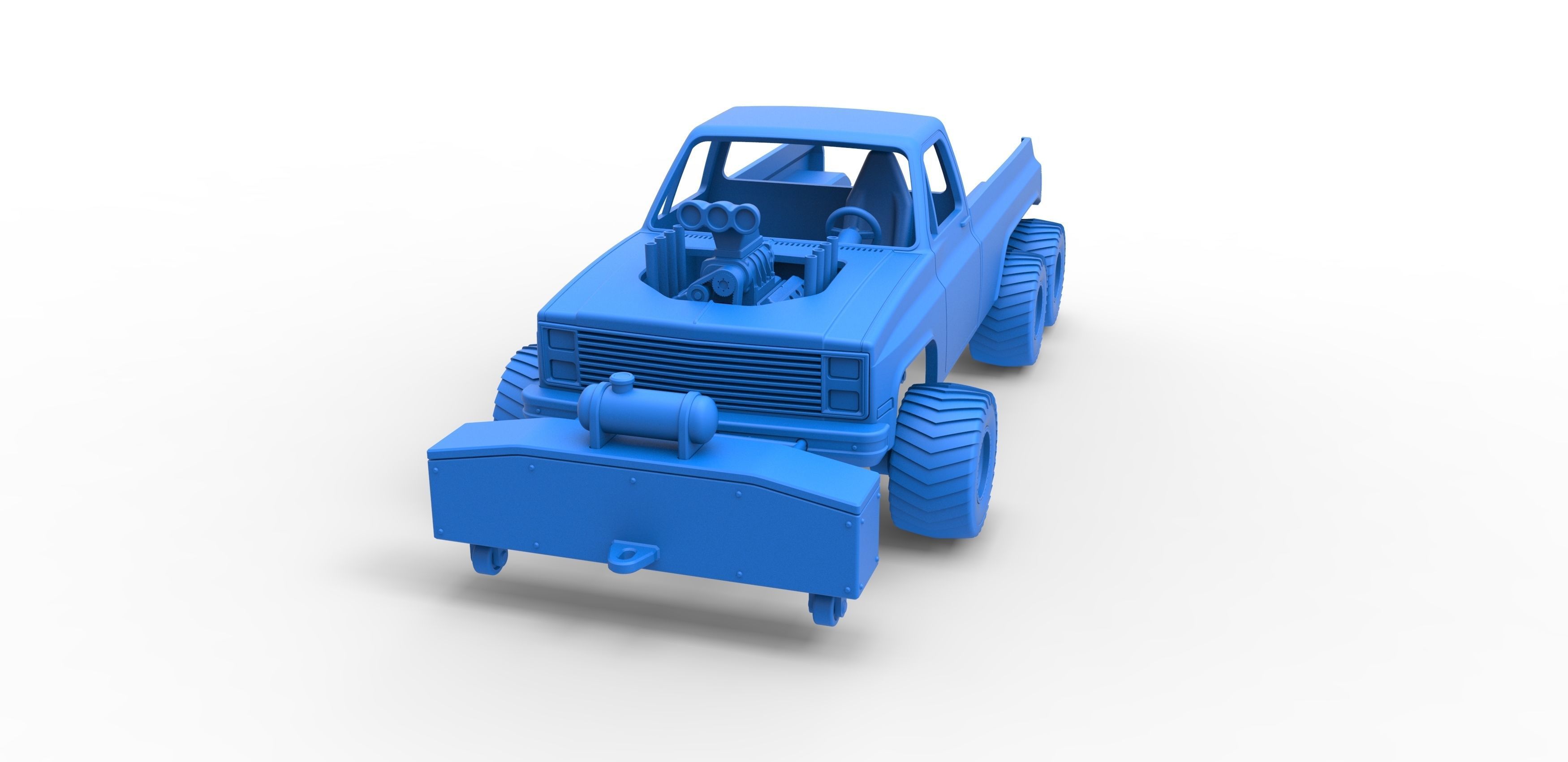 Pulling truck 6wd Scale 1 to 25 3D print model_18
