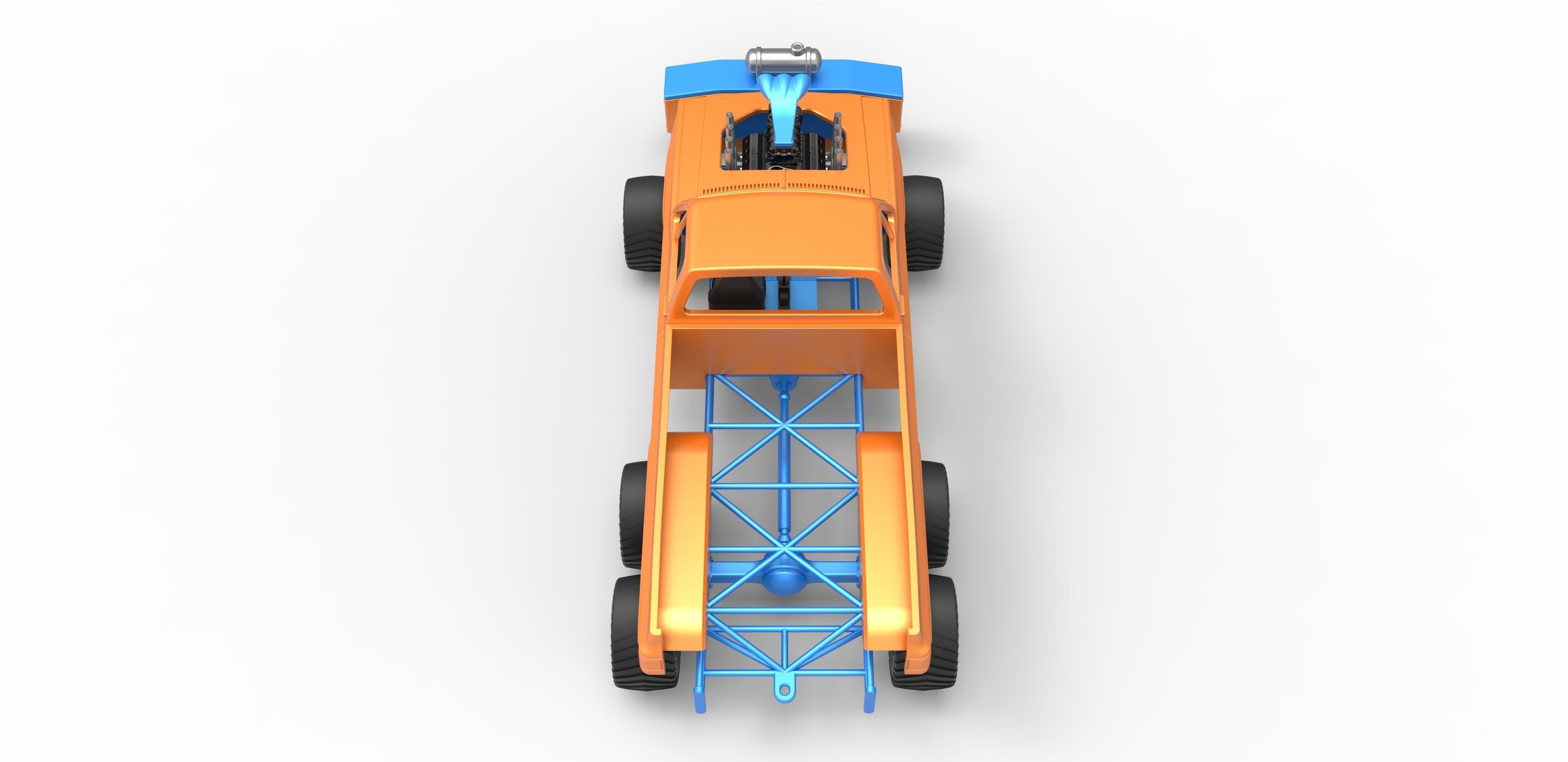 Pulling truck 6wd Scale 1 to 25 3D print model_13