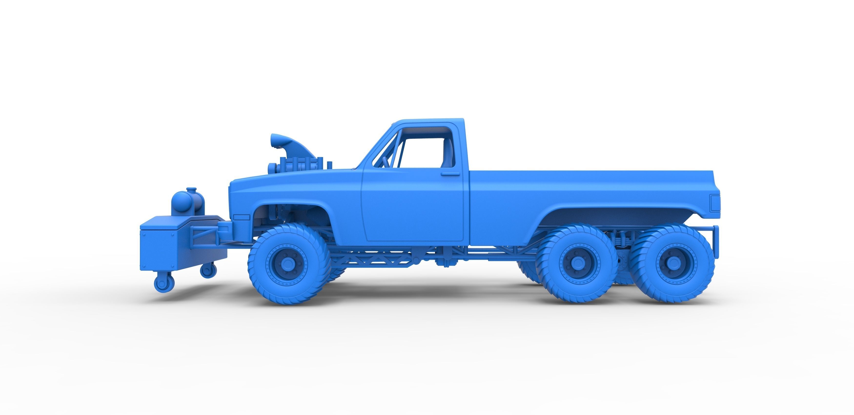 Pulling truck 6wd Scale 1 to 25 3D print model_22