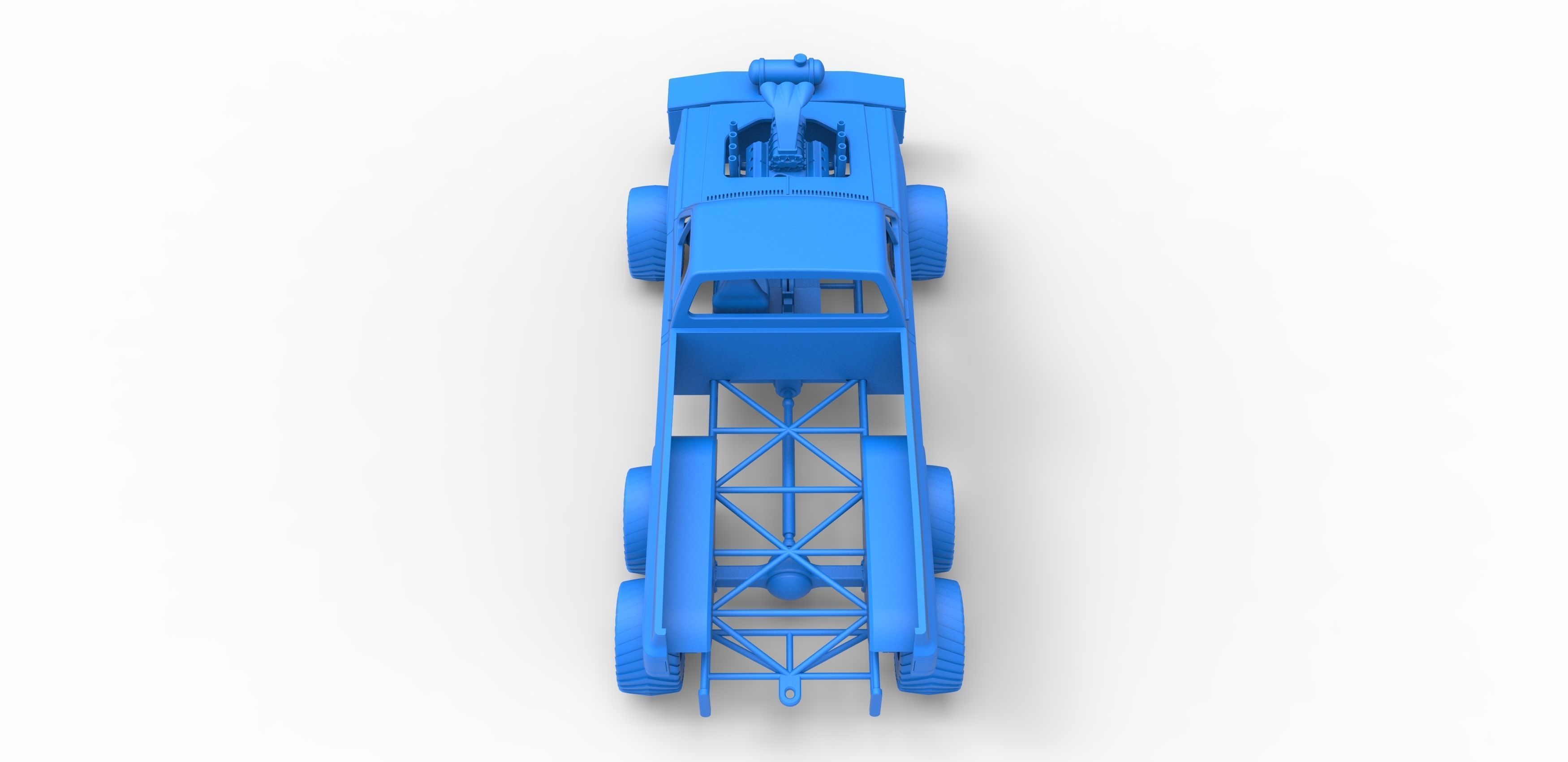 Pulling truck 6wd Scale 1 to 25 3D print model_27