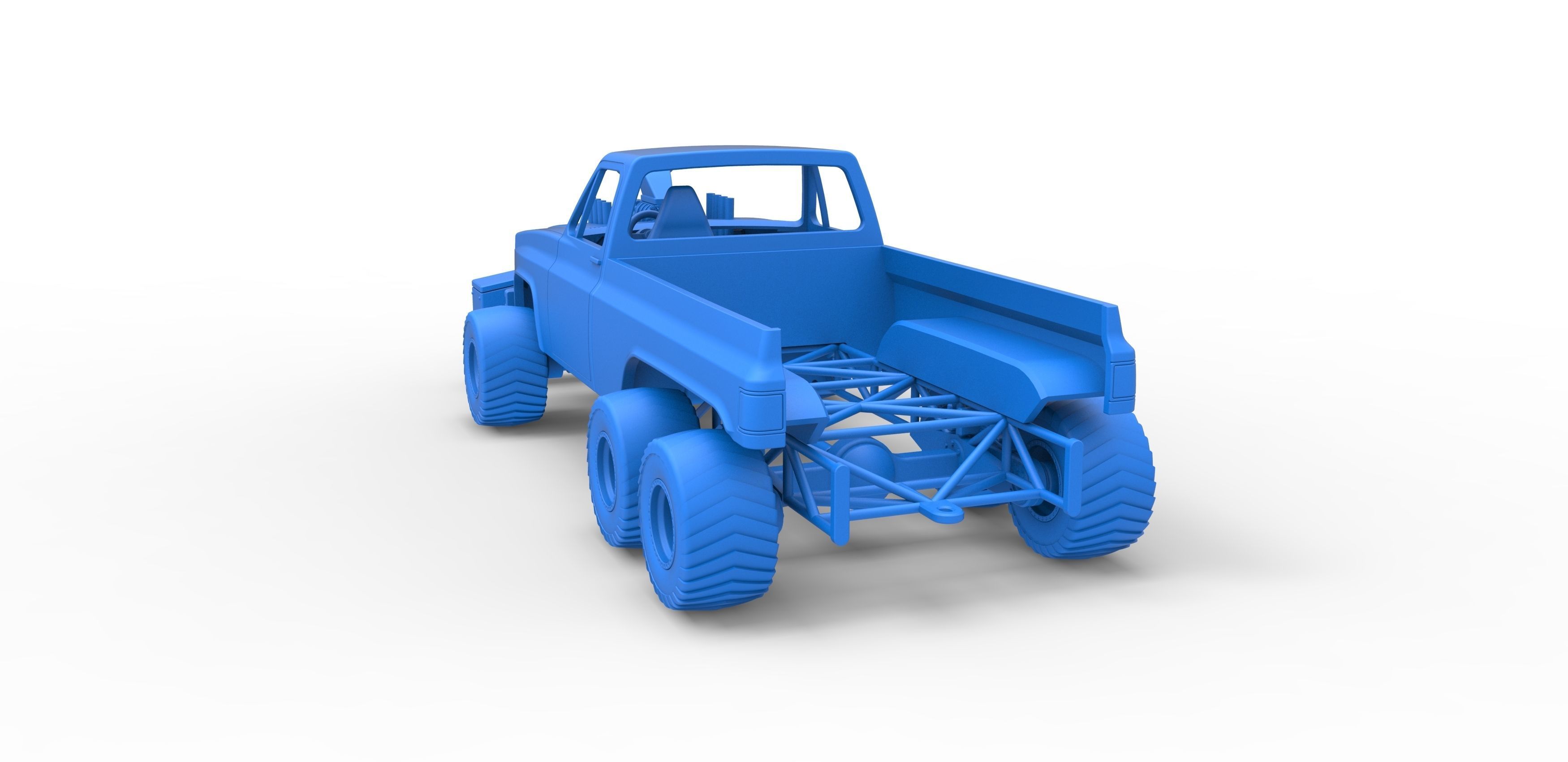 Pulling truck 6wd Scale 1 to 25 3D print model_26