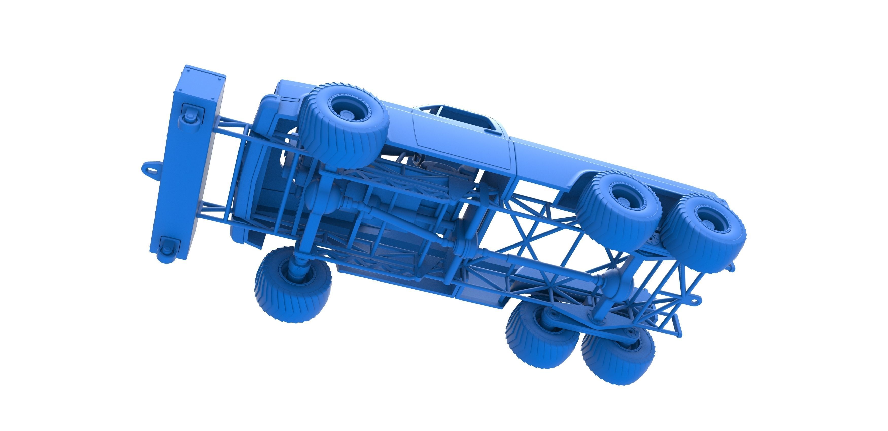 Pulling truck 6wd Scale 1 to 25 3D print model_17