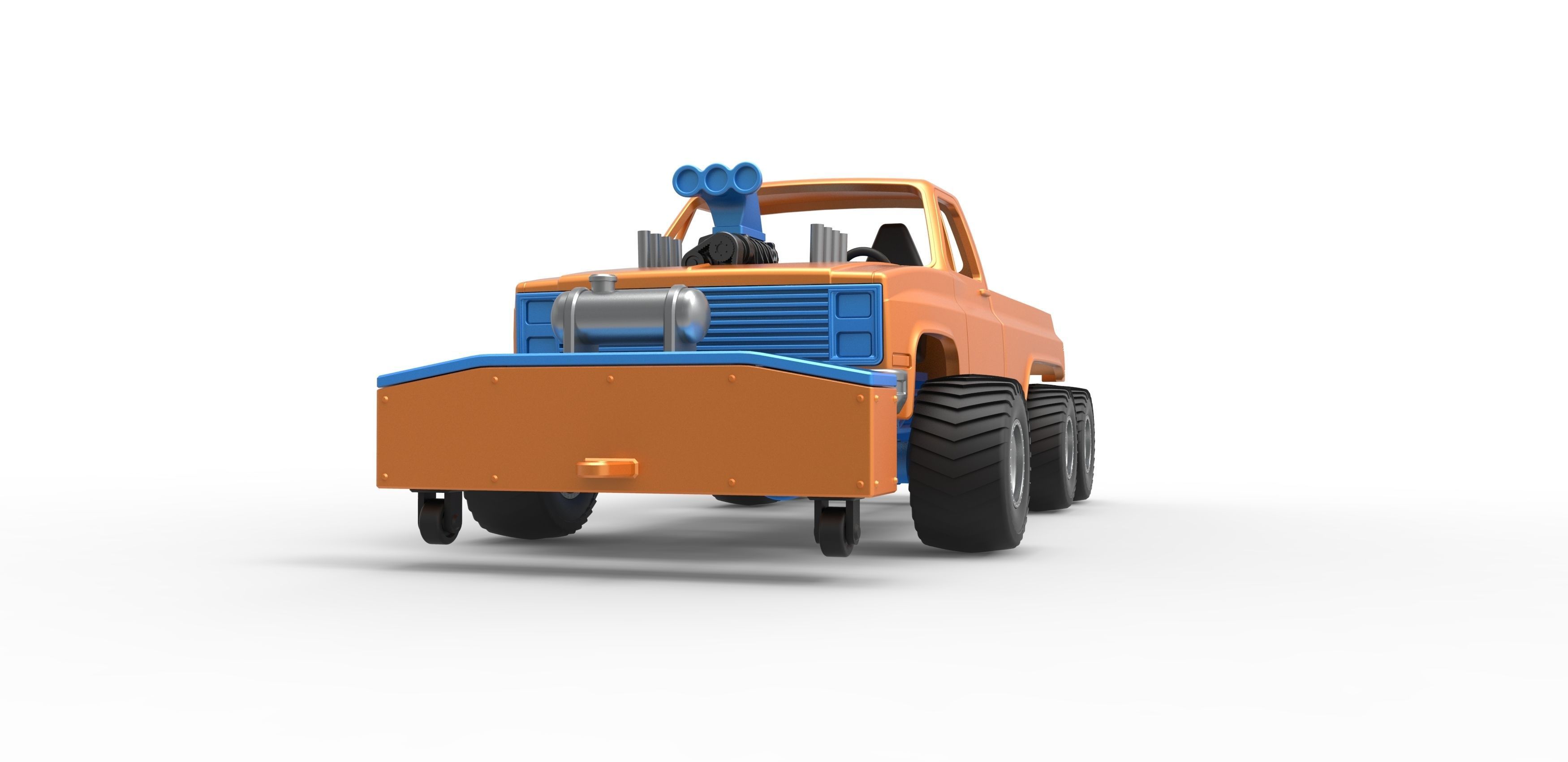Pulling truck 6wd Scale 1 to 25 3D print model_5