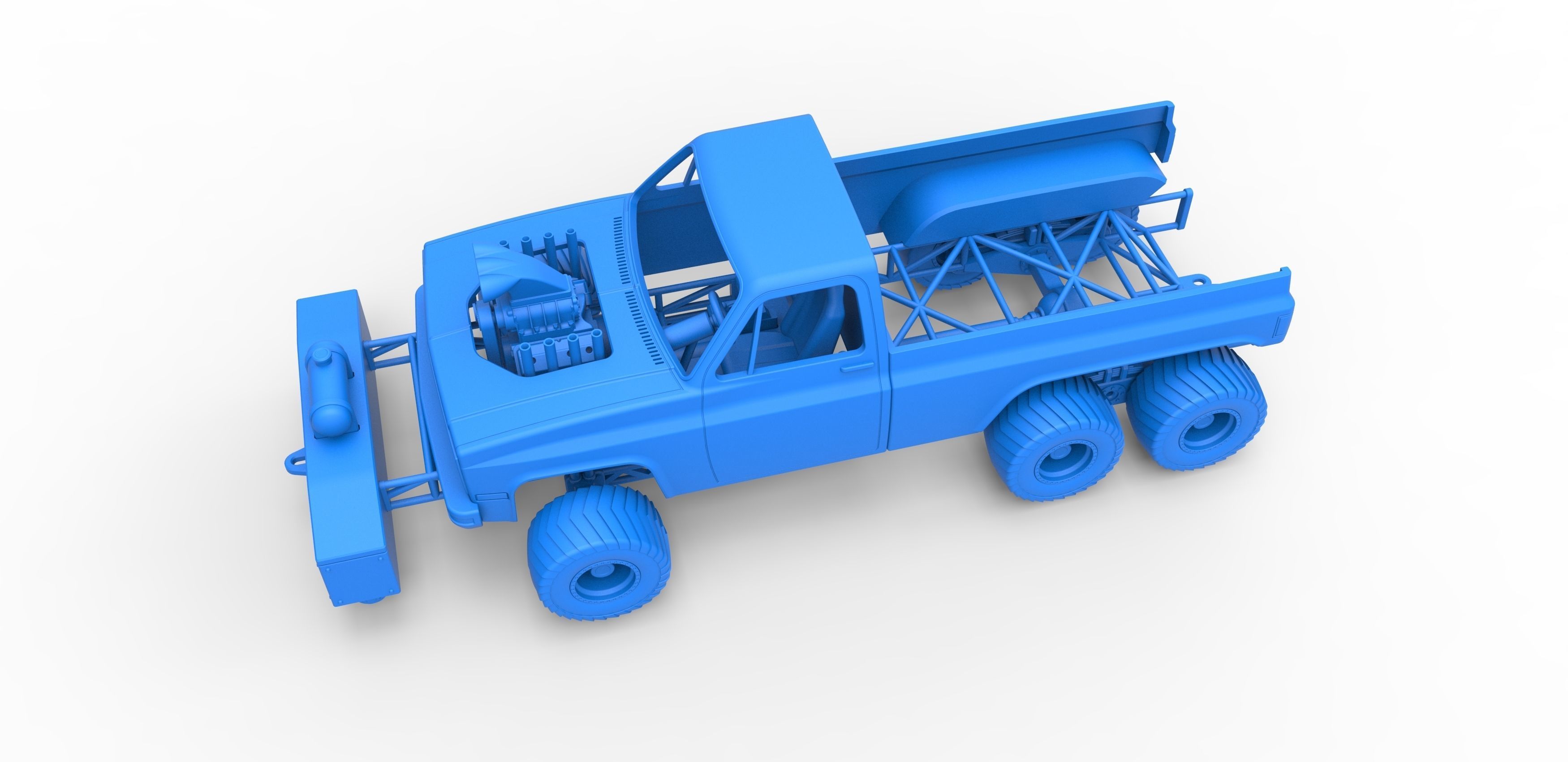 Pulling truck 6wd Scale 1 to 25 3D print model_16
