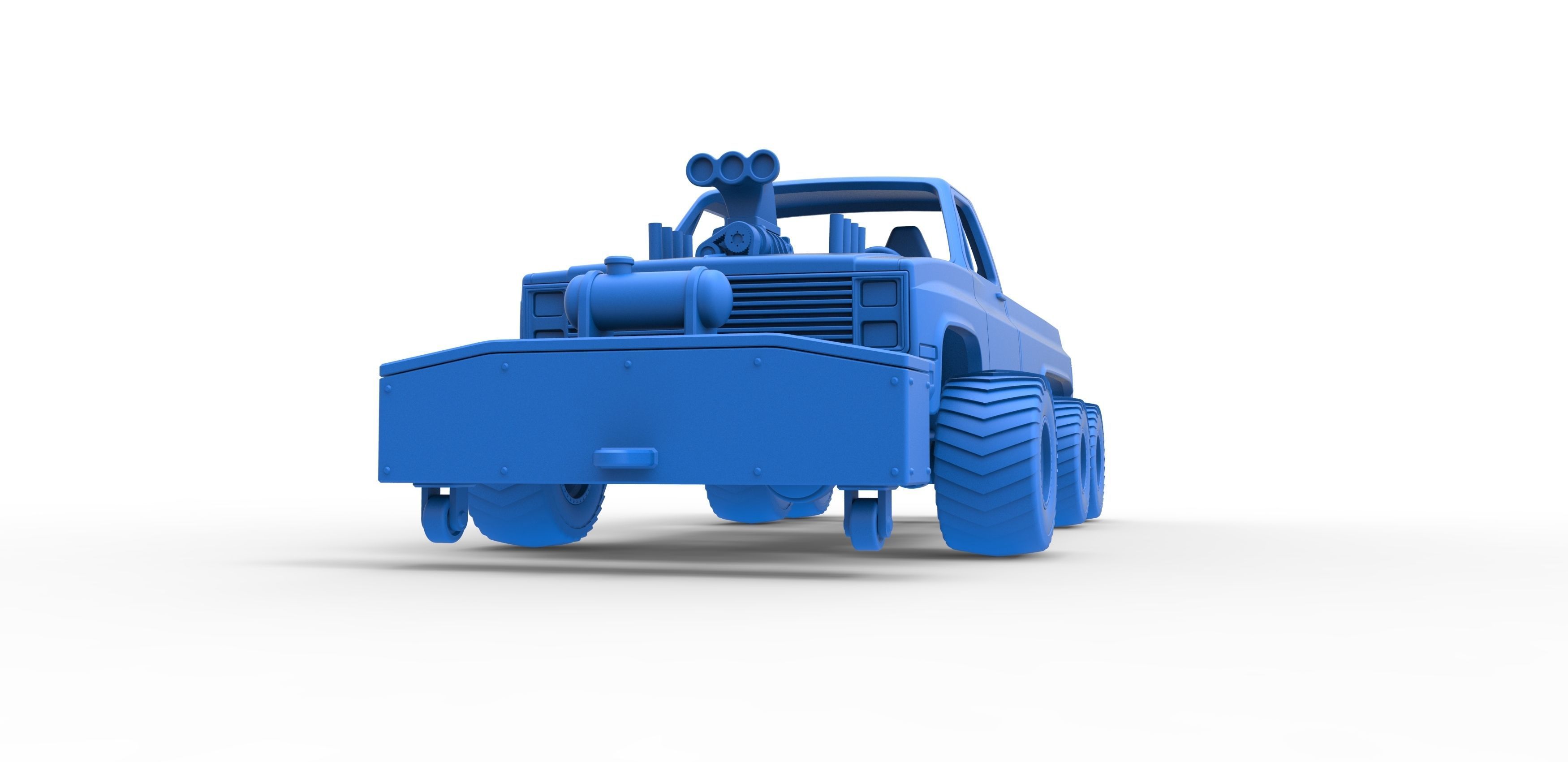 Pulling truck 6wd Scale 1 to 25 3D print model_19