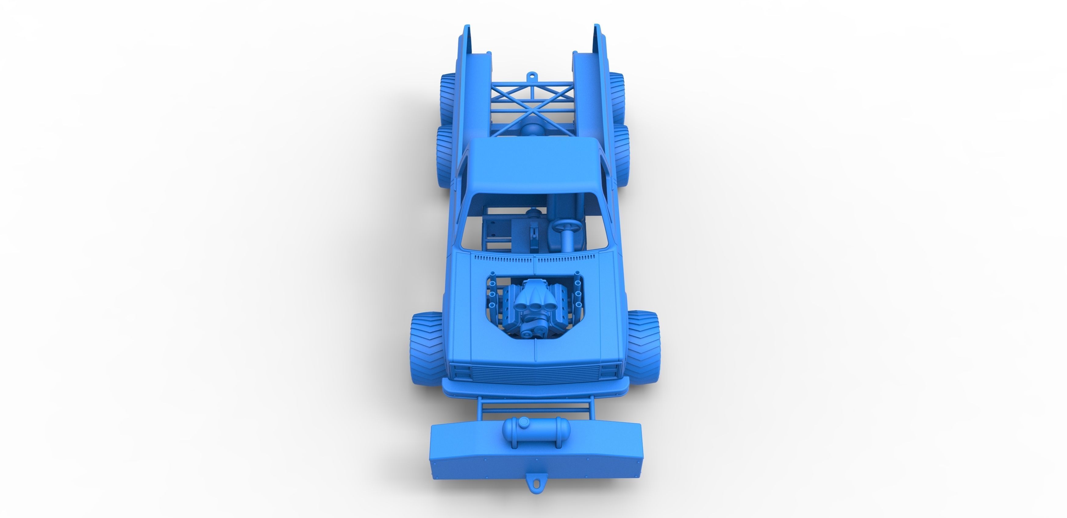 Pulling truck 6wd Scale 1 to 25 3D print model_20
