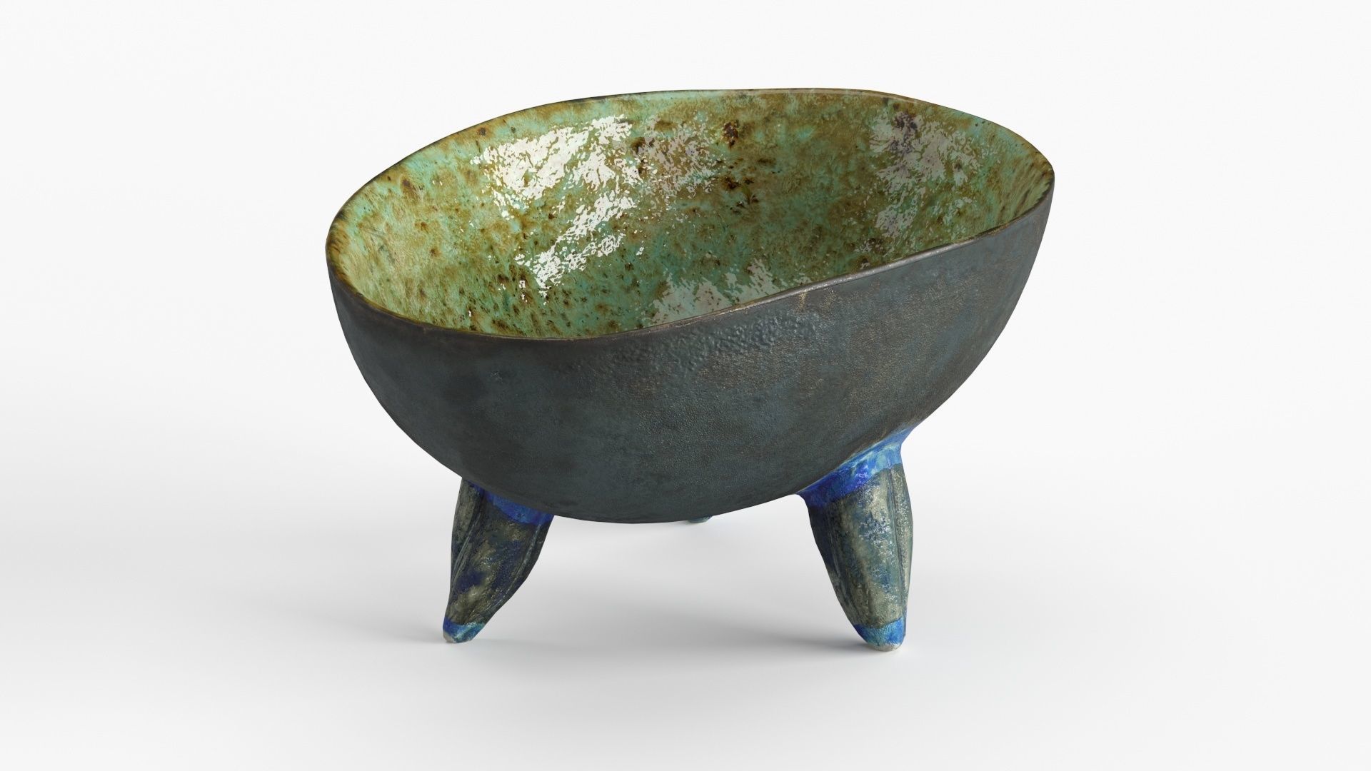 Handmade Ceramic Bowl - Egg shape 3D model_4