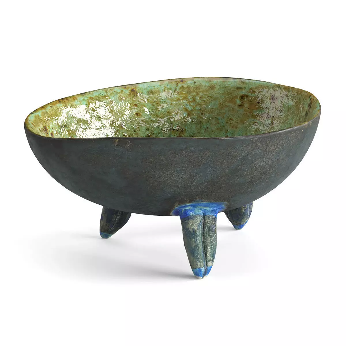 Handmade Ceramic Bowl - Egg shape 3D model_0