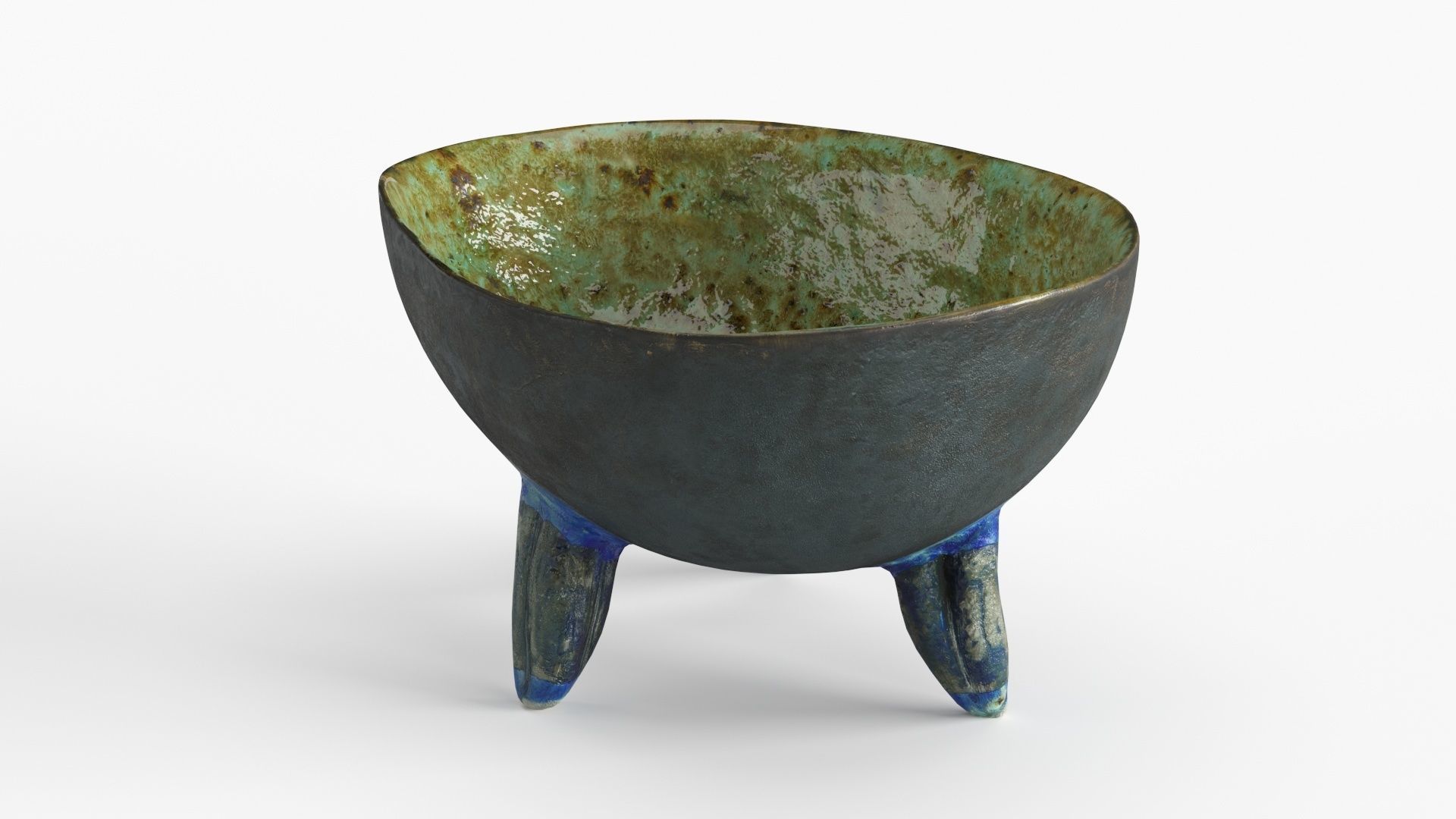 Handmade Ceramic Bowl - Egg shape 3D model_5