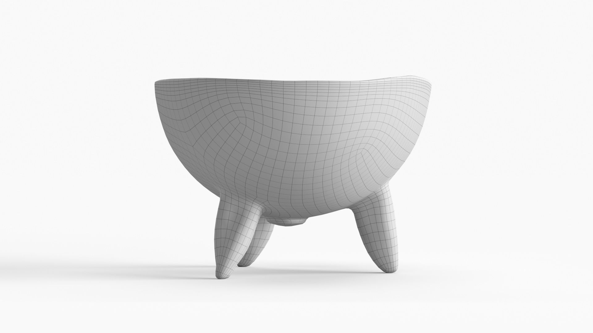 Handmade Ceramic Bowl - Egg shape 3D model_19