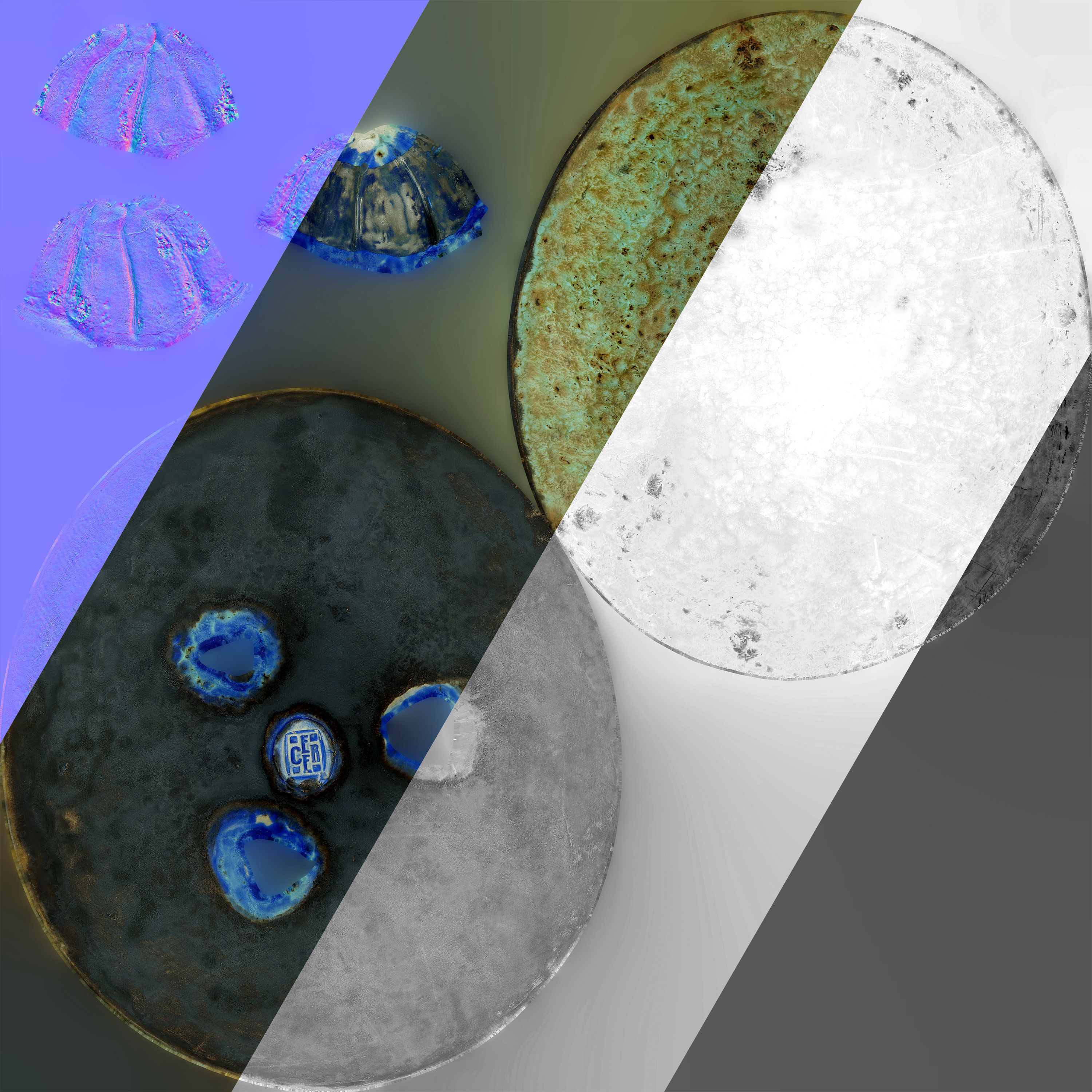 Handmade Ceramic Bowl - Egg shape 3D model_24