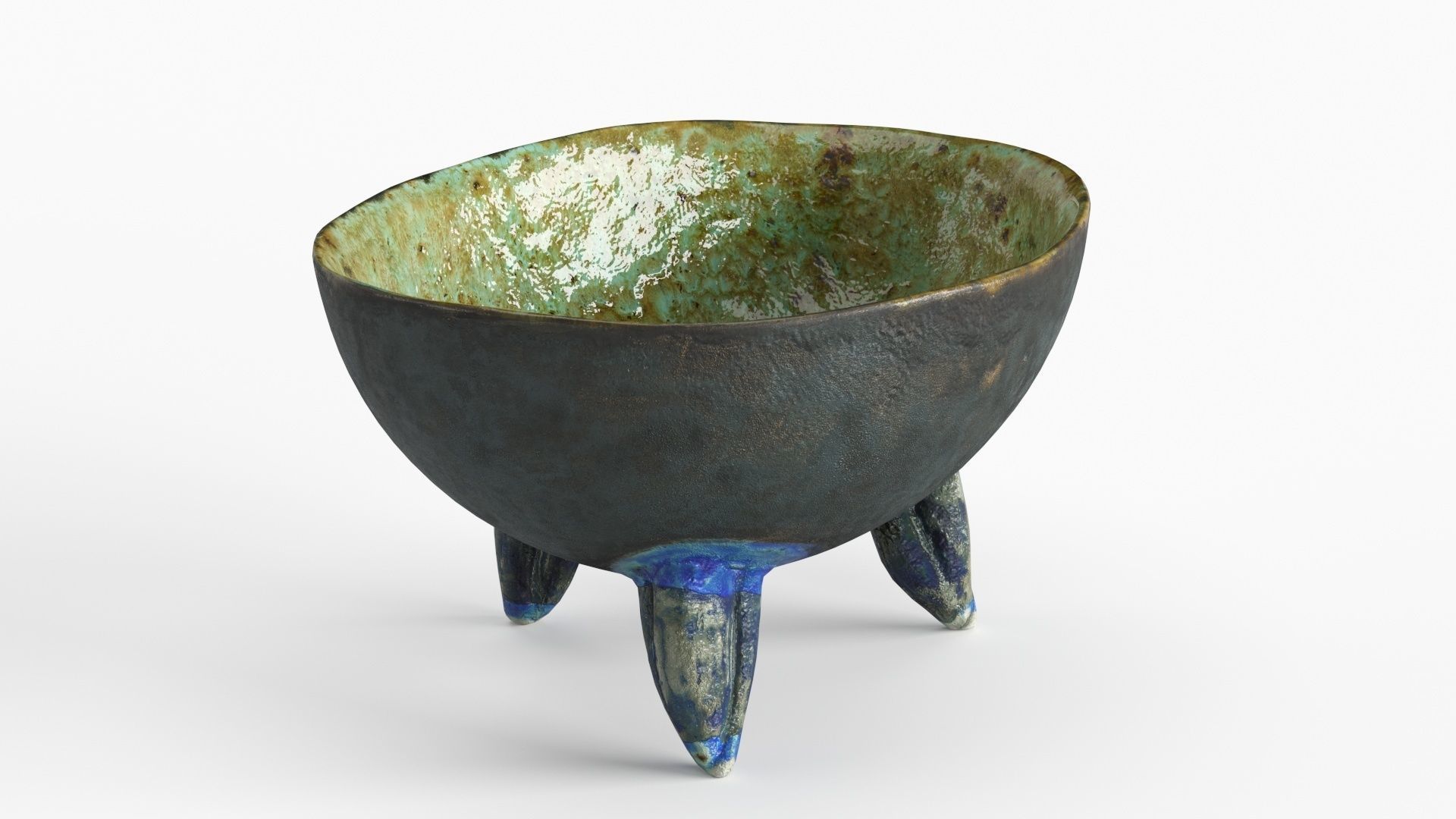 Handmade Ceramic Bowl - Egg shape 3D model_6