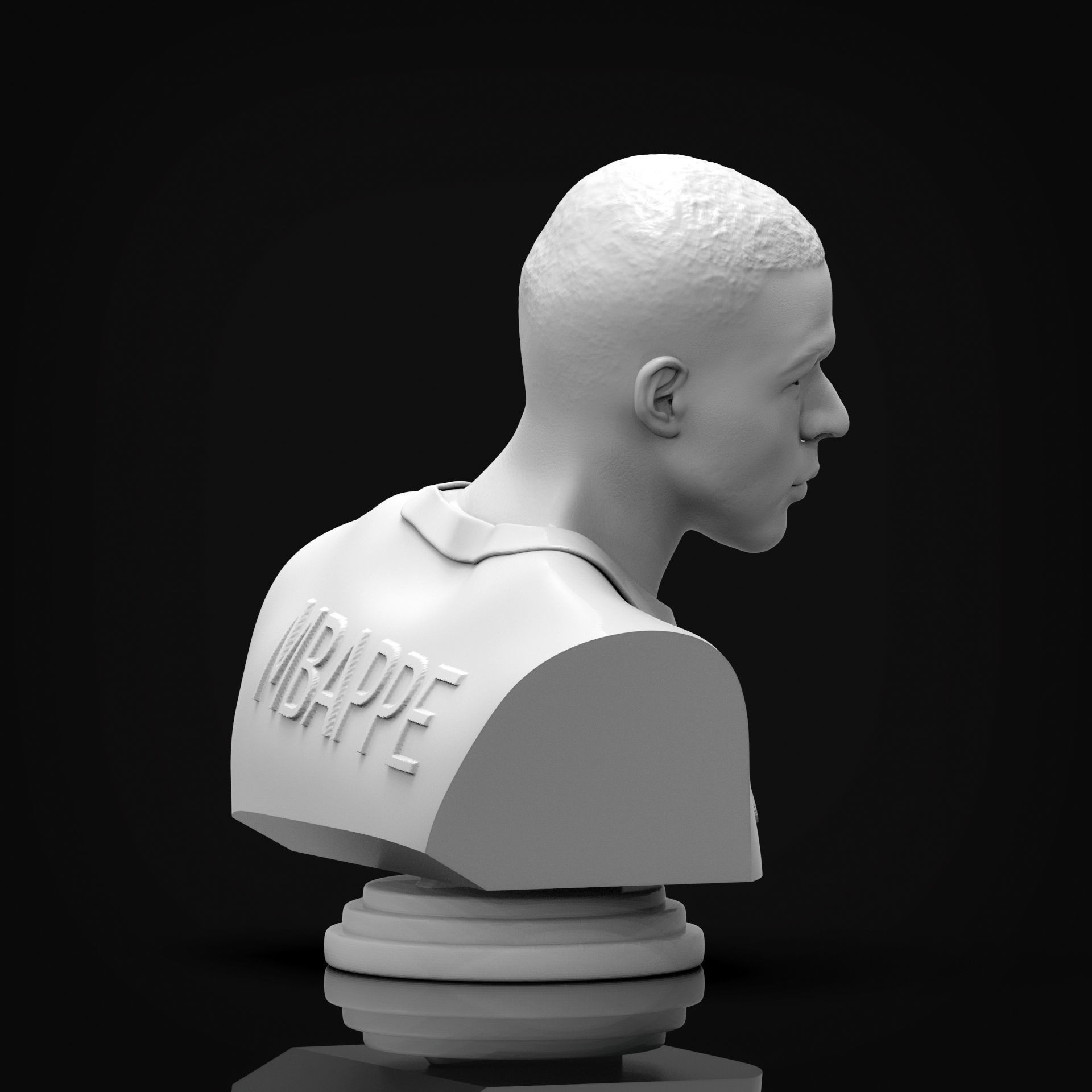 Kylian Mbappe 3D Printable Bust 3D print model_10