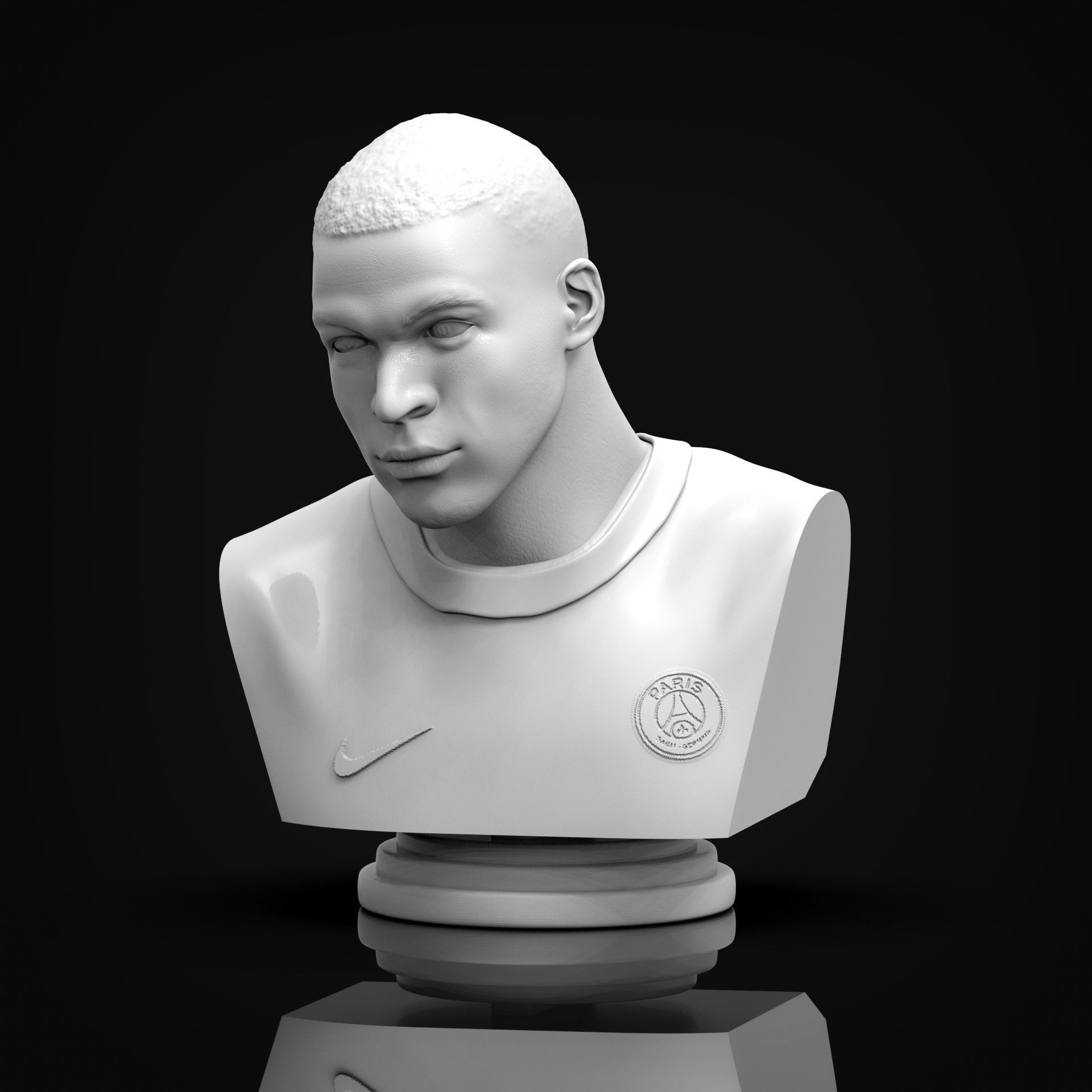 Kylian Mbappe 3D Printable Bust 3D print model_7