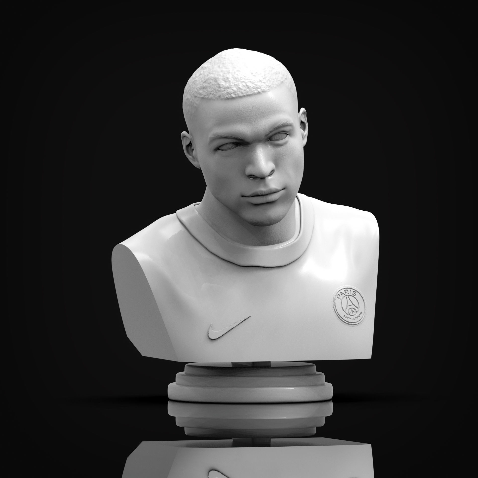 Kylian Mbappe 3D Printable Bust 3D print model_6