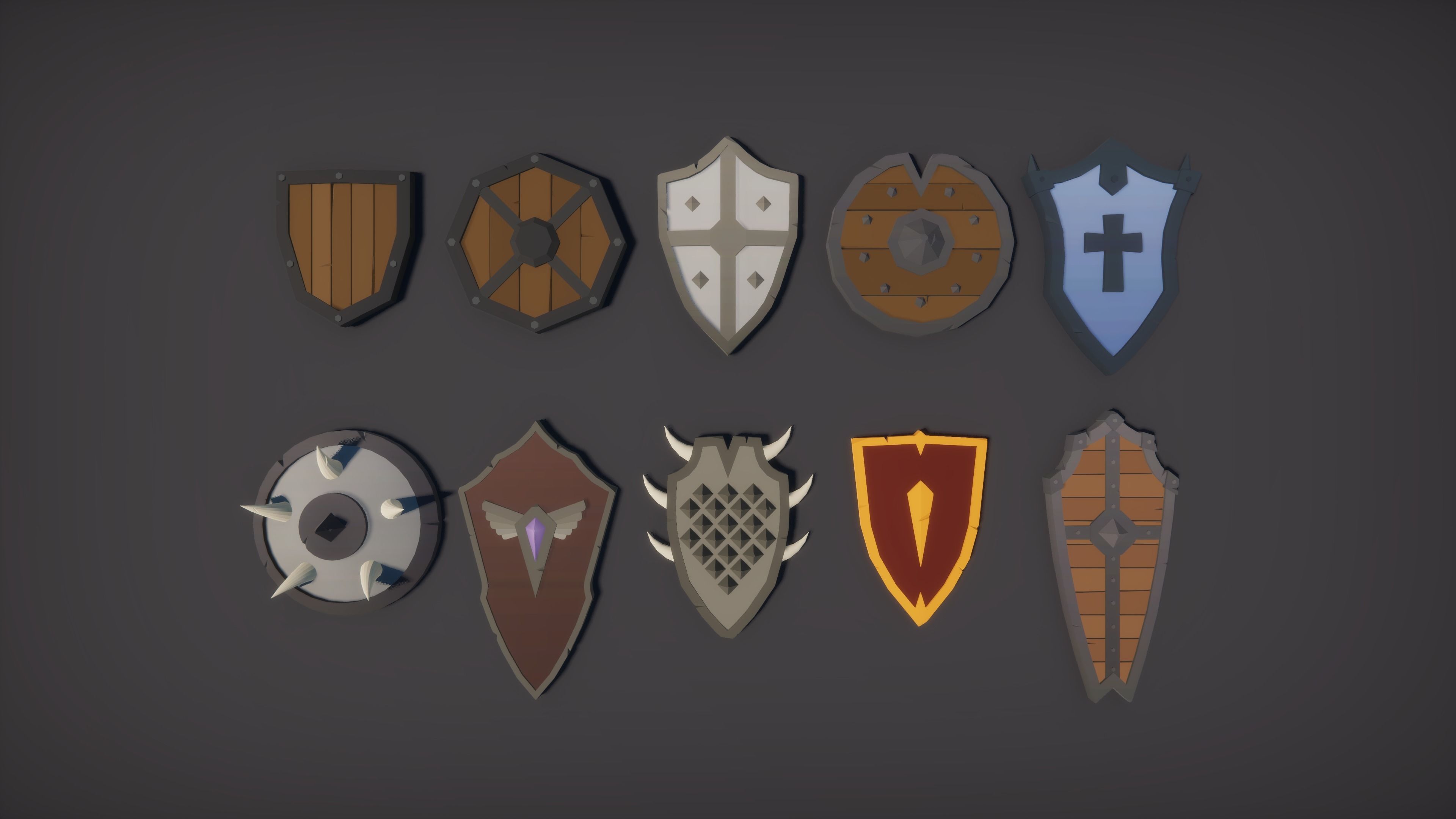 Low Poly RPG Fantasy Weapons Low-poly 3D model_9