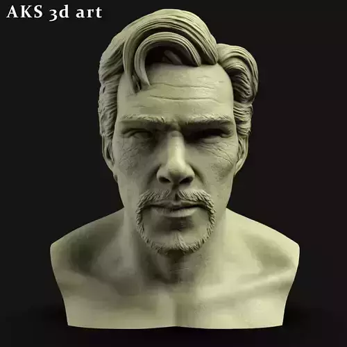 benedict cumberbatch face sculpture zbrush 3d print