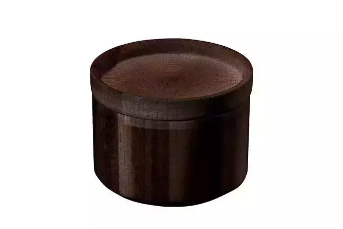 Dille Kamille - wooden box round 01