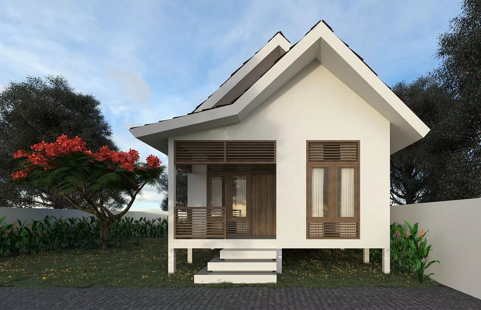 Private House Free 3D model_0