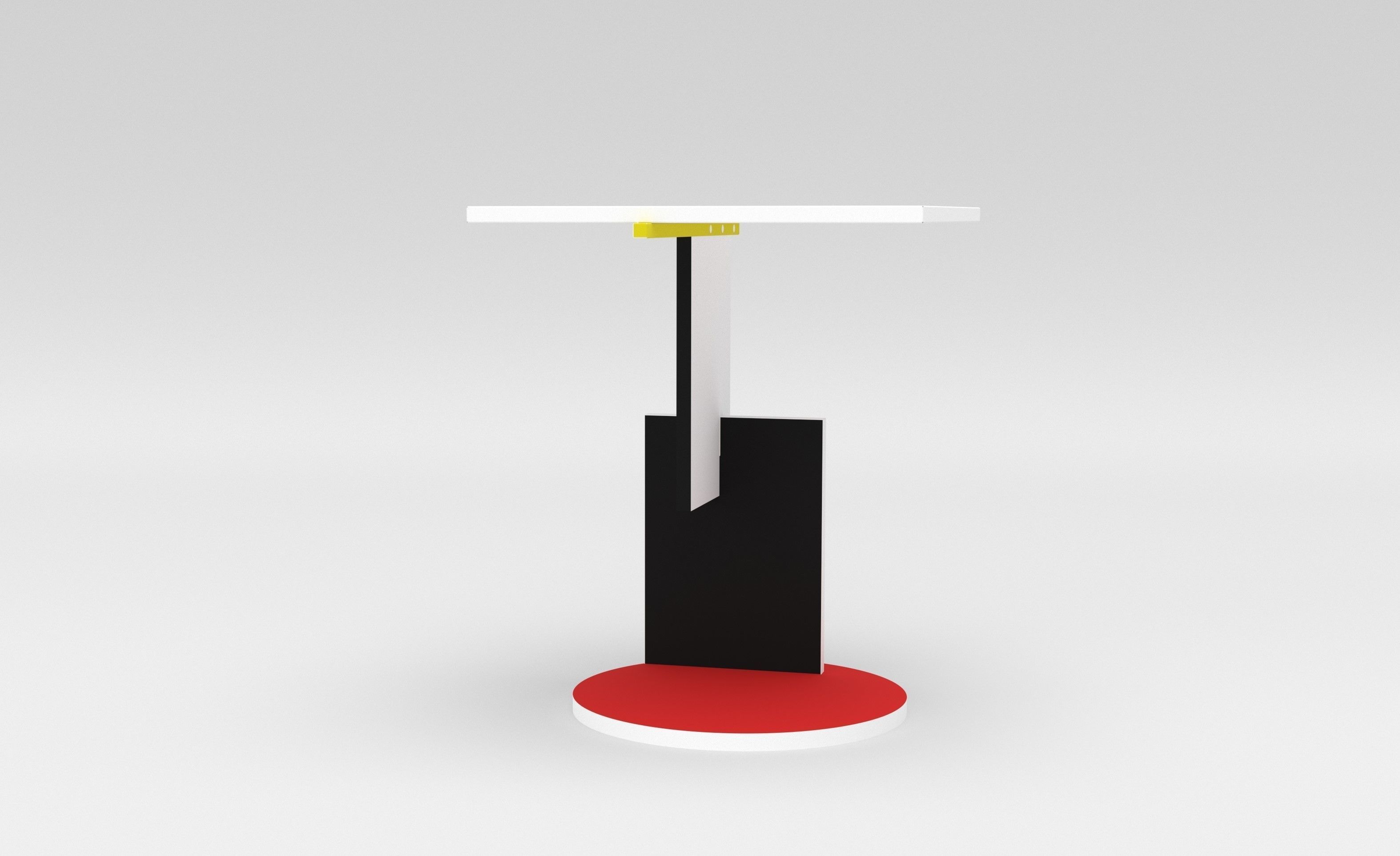 Rietveld schroeder table 1922 3D model_3