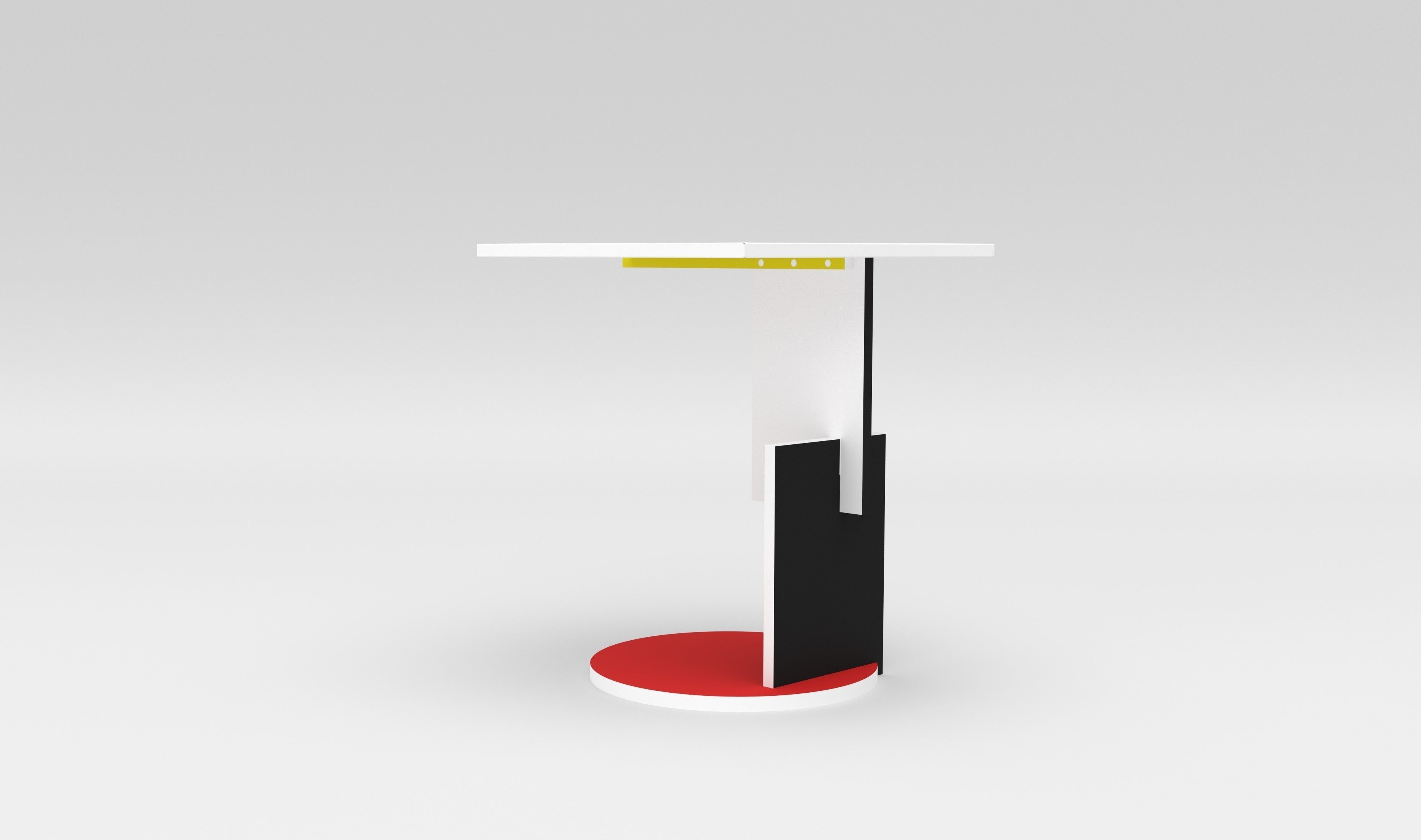 Rietveld schroeder table 1922 3D model_4